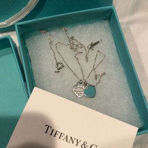 Tiffany and Co heart tag necklace 16 in - great condition